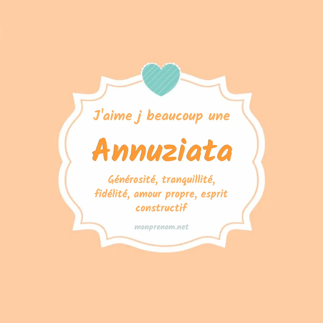J'aime beaucoup Annuziata