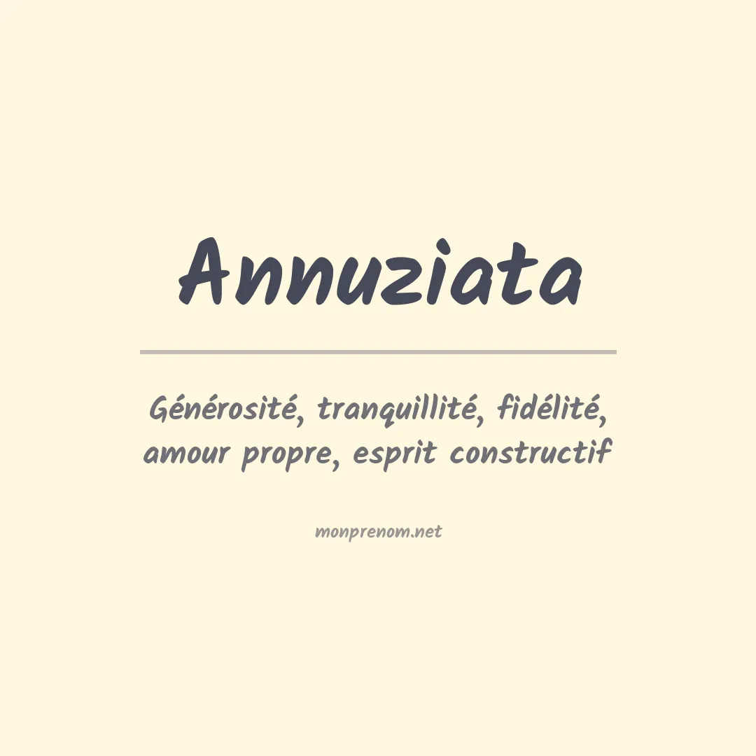 Signification du prénom Annuziata