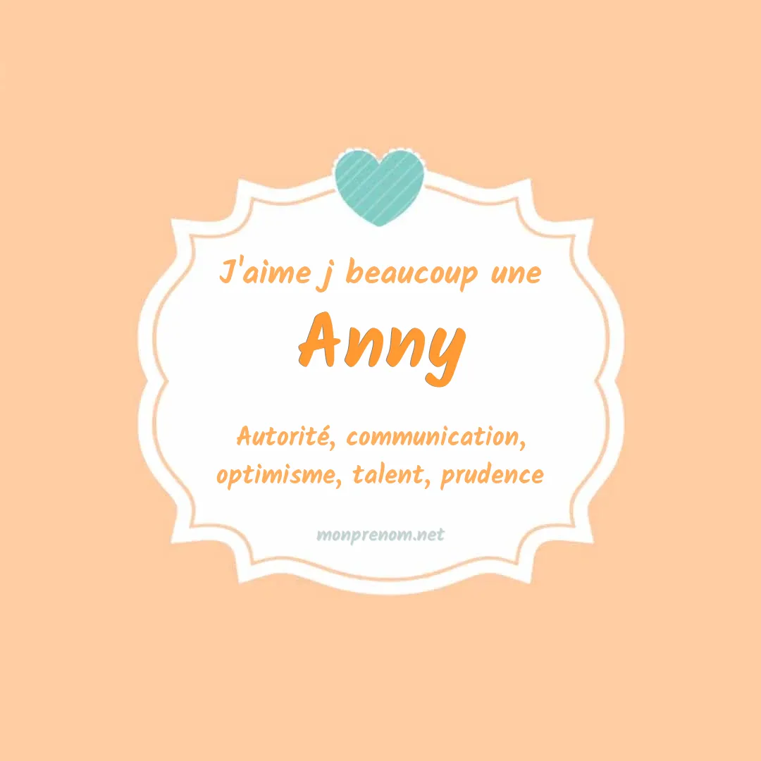 J'aime beaucoup Anny
