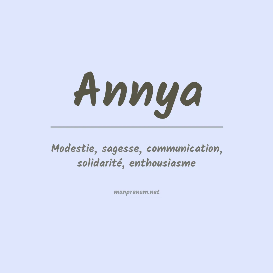 Prénom Annya