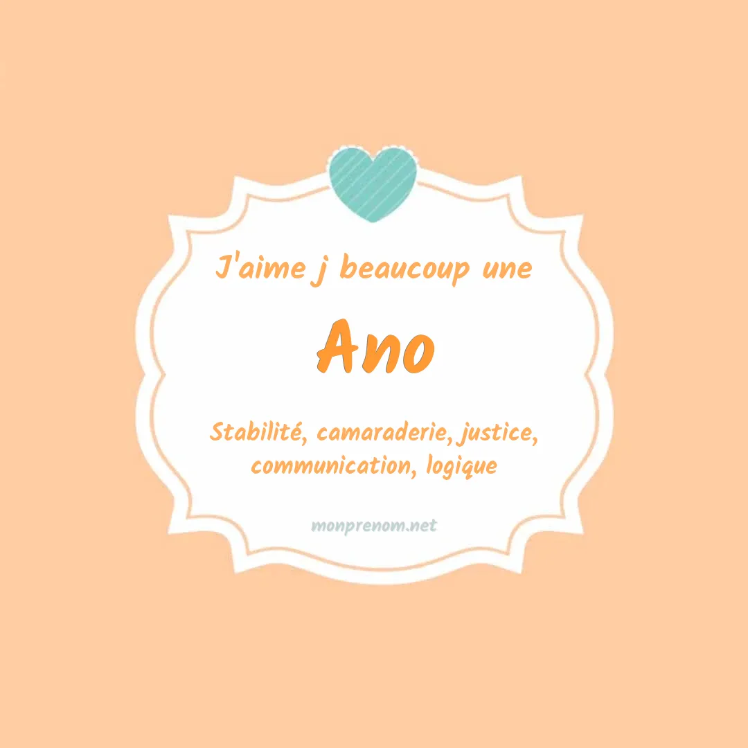 J'aime beaucoup Ano