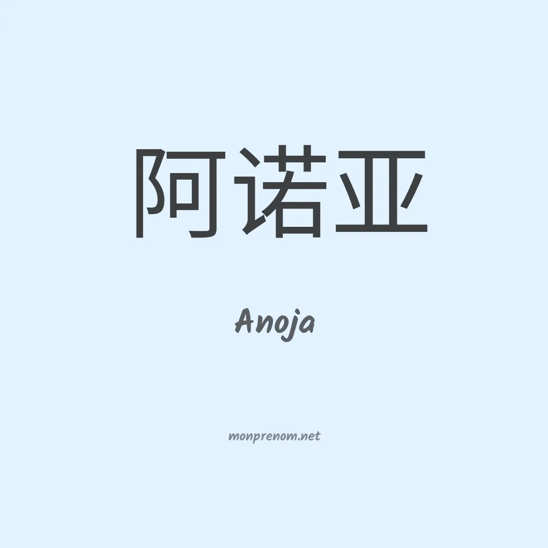 Anoja en chinois