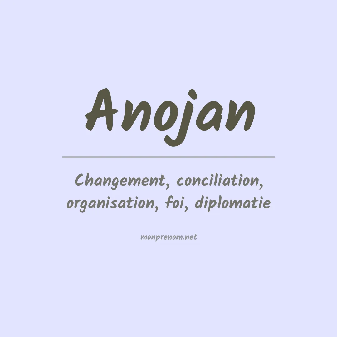 Signification du prénom Anojan