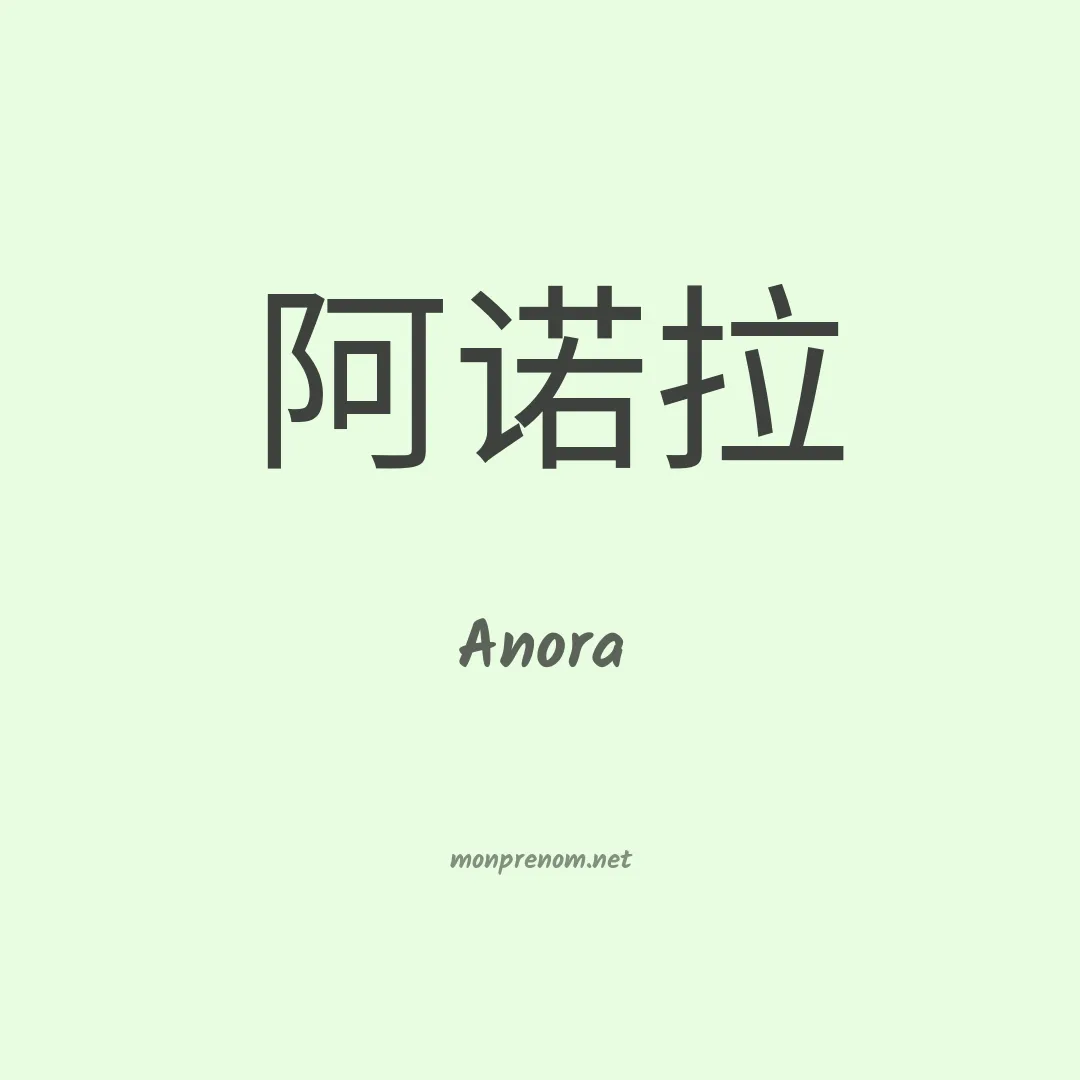 Anora en chinois
