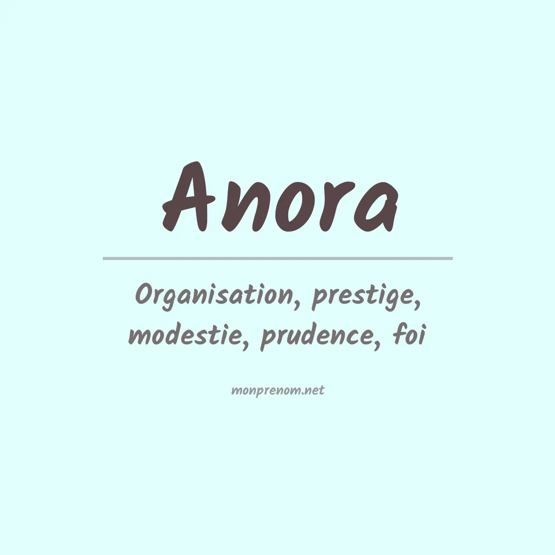 Signification du prénom Anora