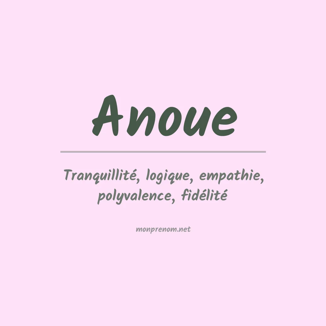 Signification du prénom Anoue