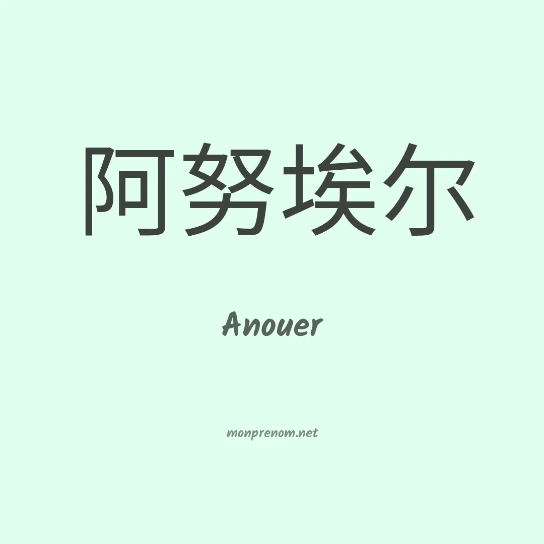 Anouer en chinois