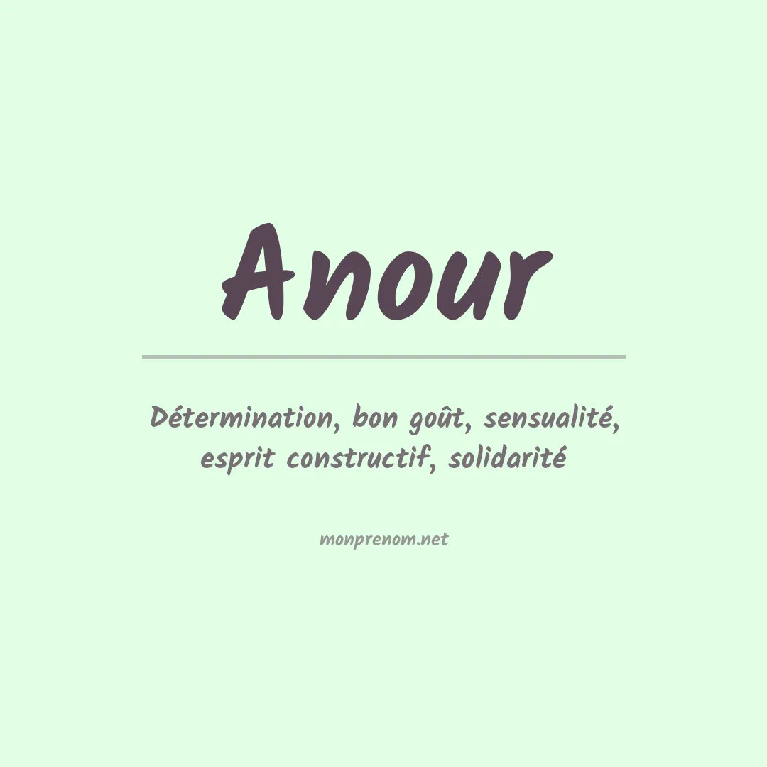 Signification du prénom Anour