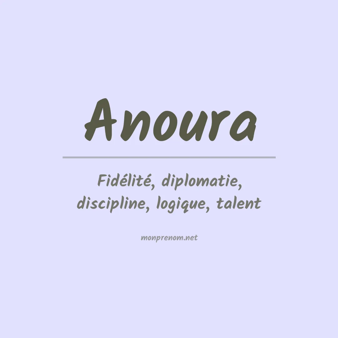 Signification du prénom Anoura