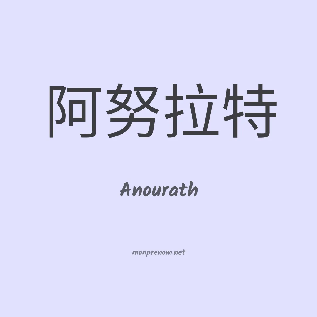 Anourath en chinois