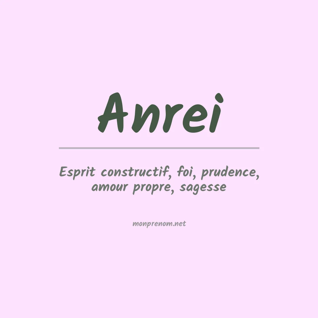 Prénom Anrei