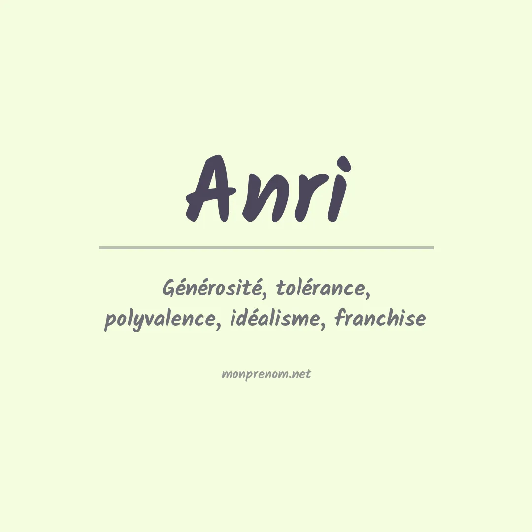 Prénom Anri