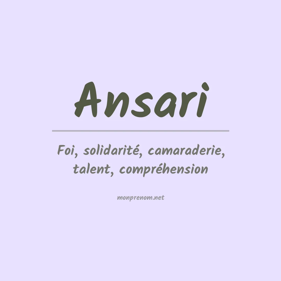Prénom Ansari