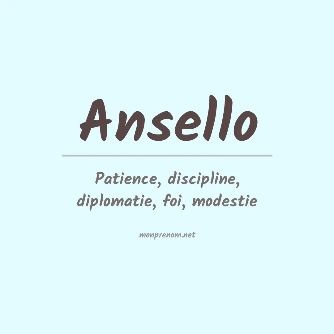 Prénom Ansello