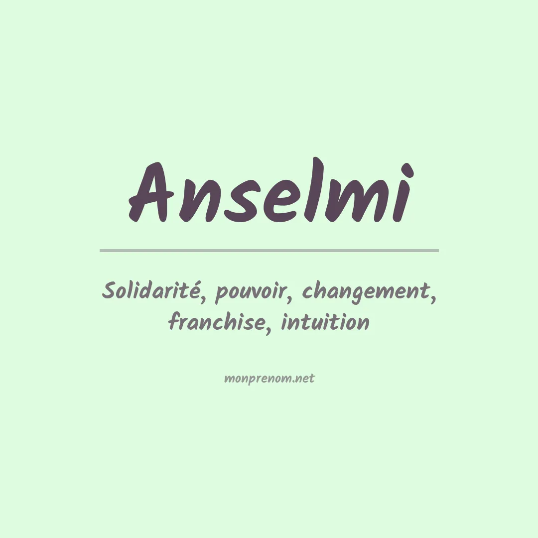 Prénom Anselmi
