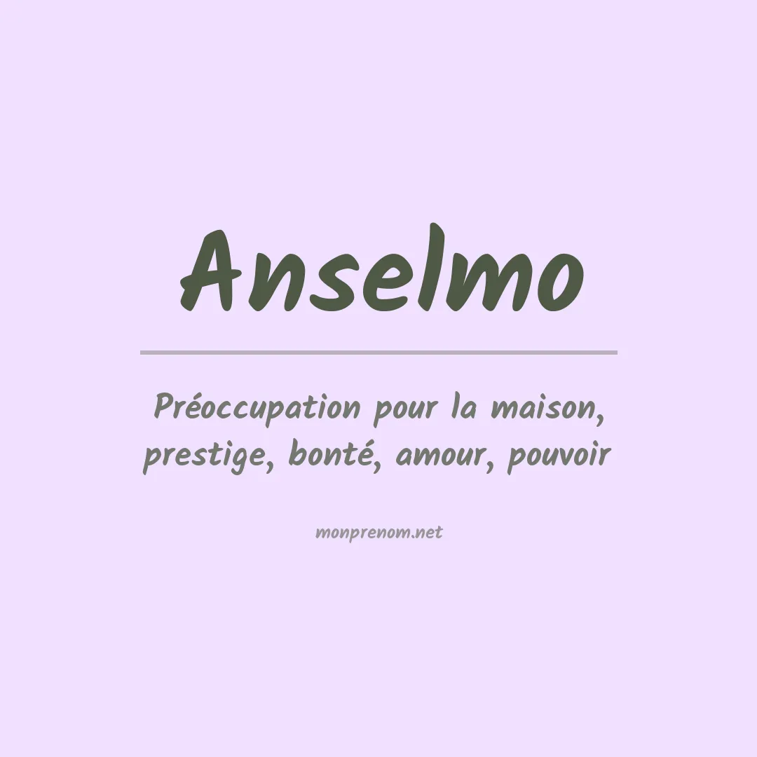Prénom Anselmo