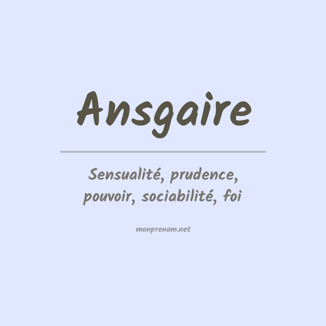 Signification du prénom Ansgaire