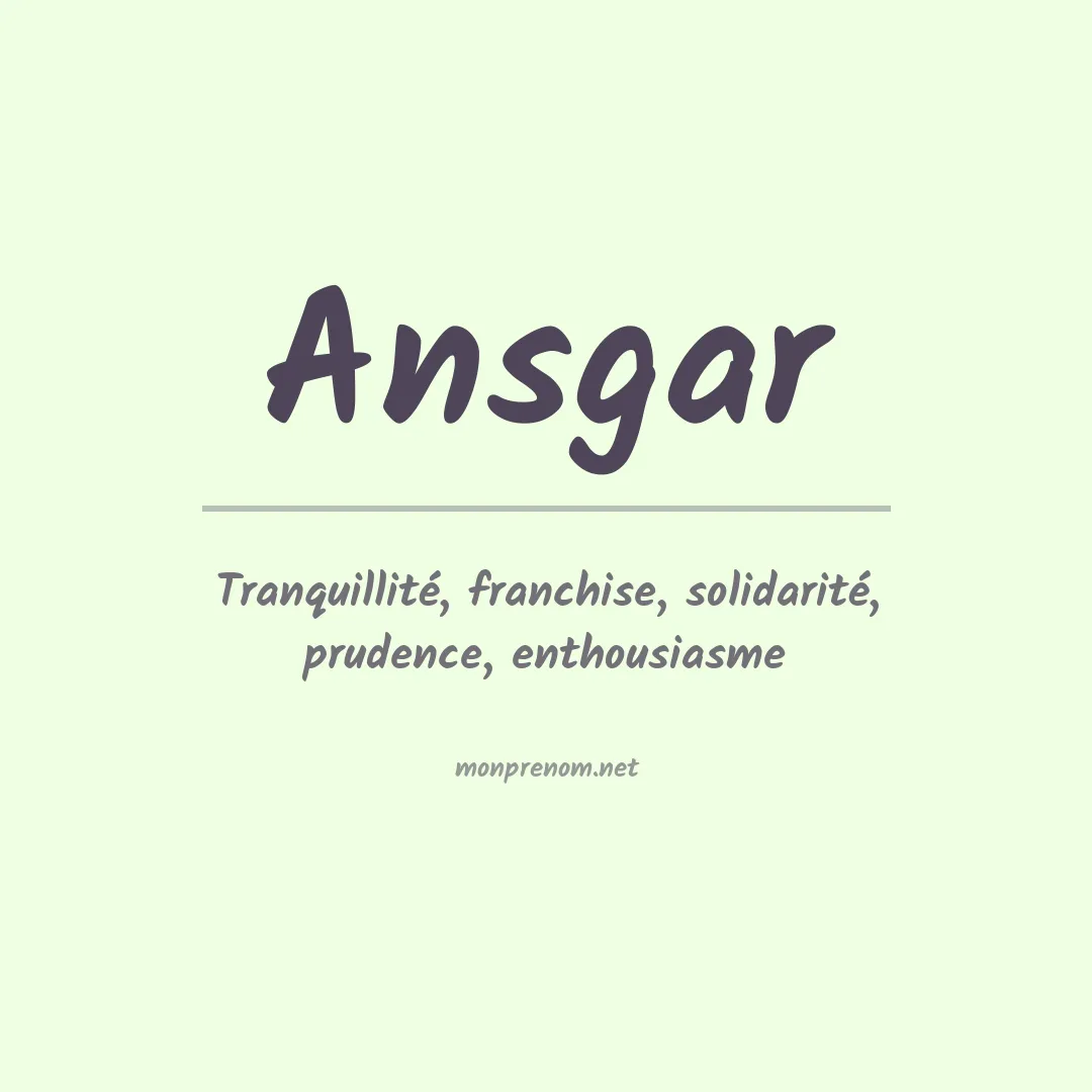 Signification du prénom Ansgar