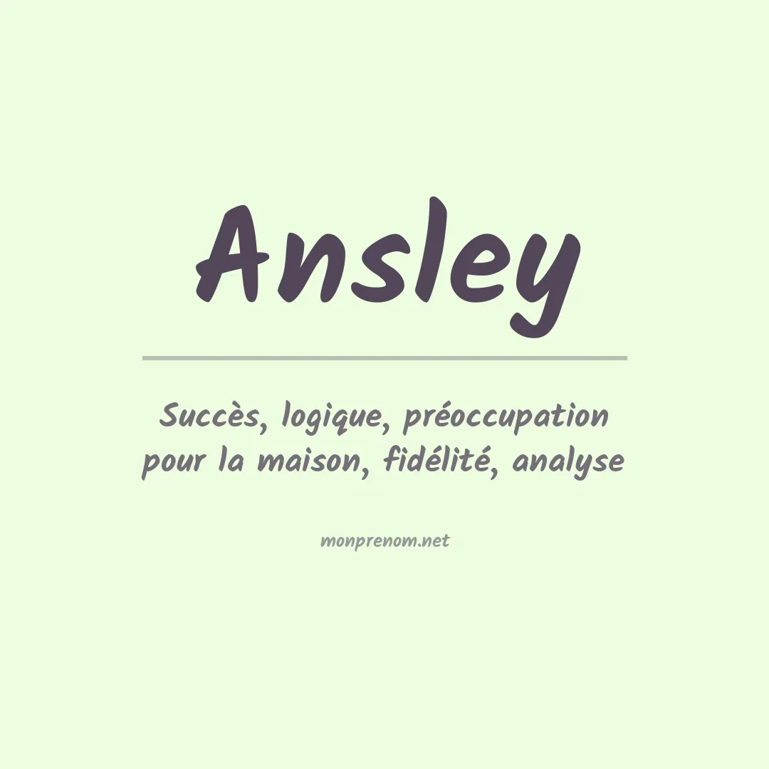 Prénom Ansley