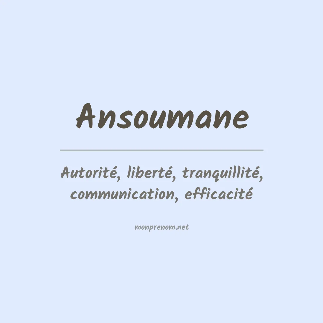 Prénom Ansoumane