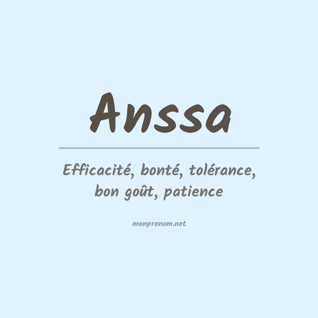 Signification du prénom Anssa
