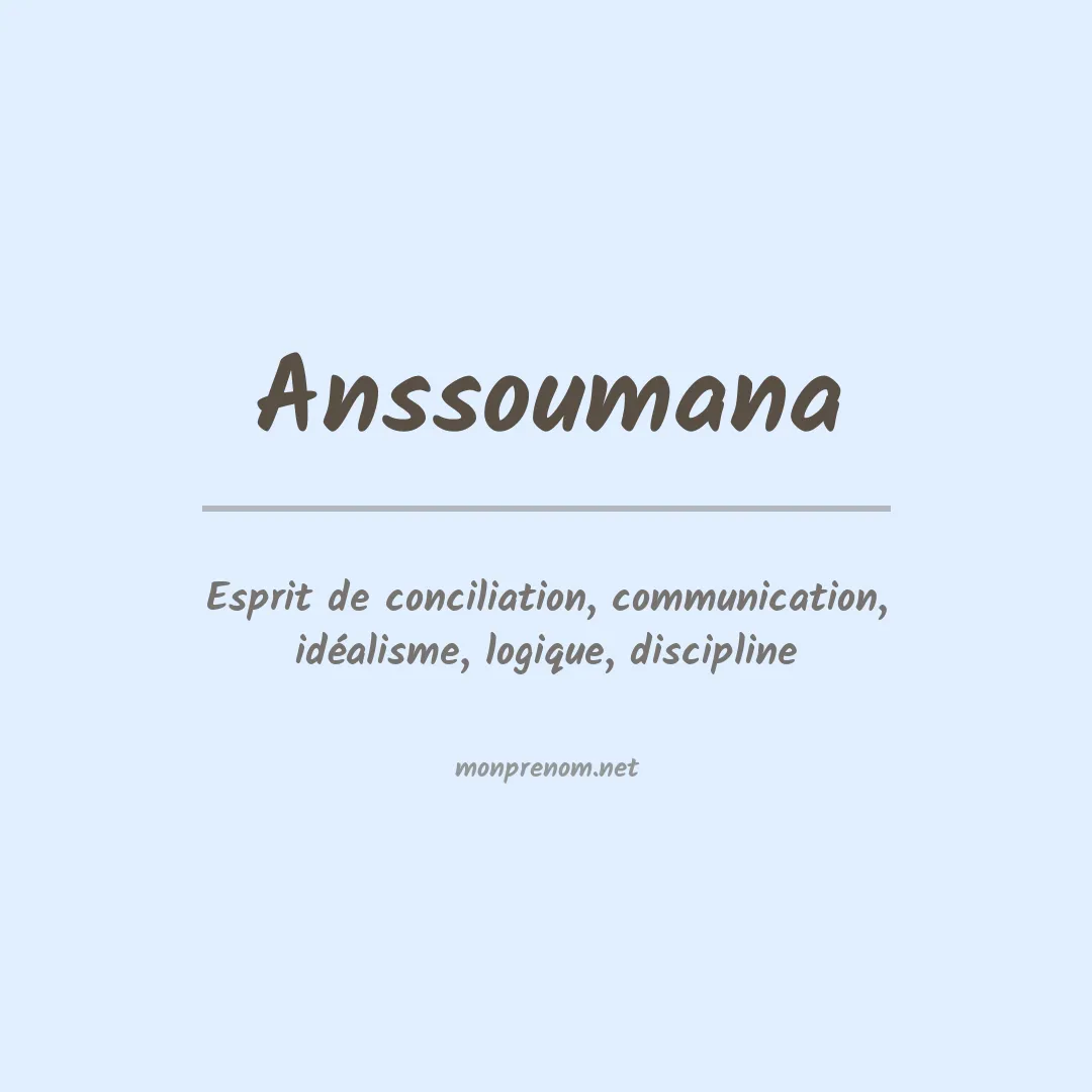 Signification du prénom Anssoumana