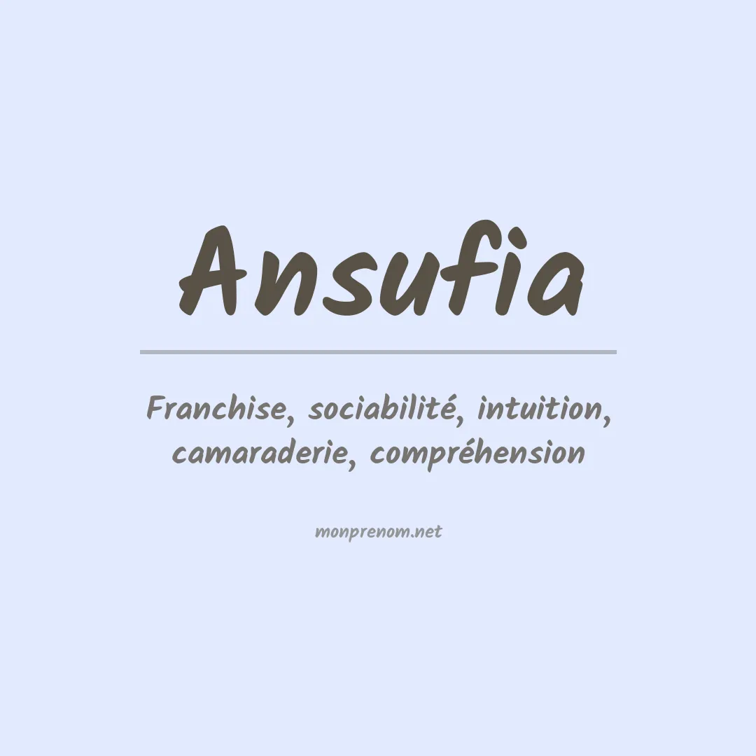 Prénom Ansufia