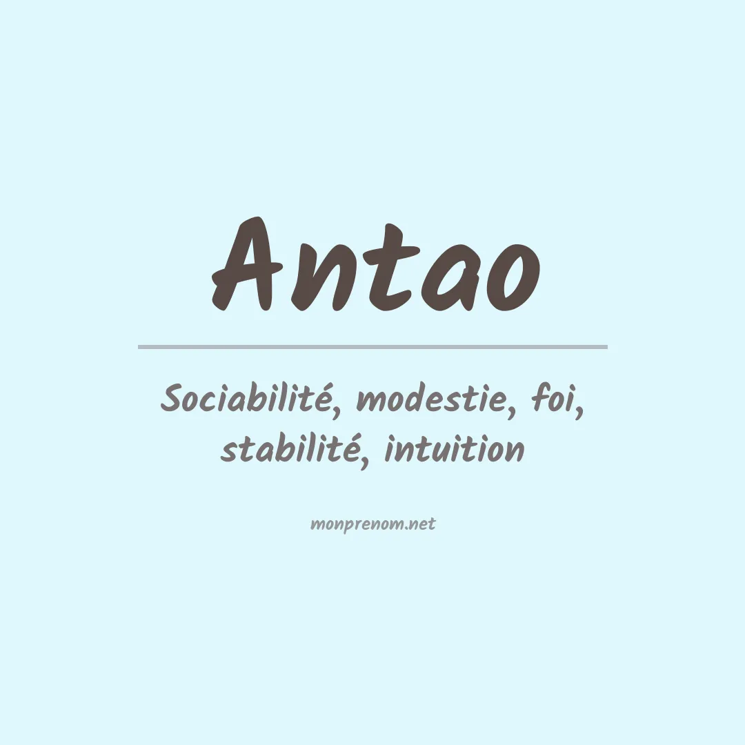Signification du prénom Antao