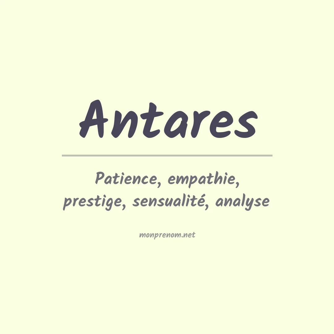 Signification du prénom Antares