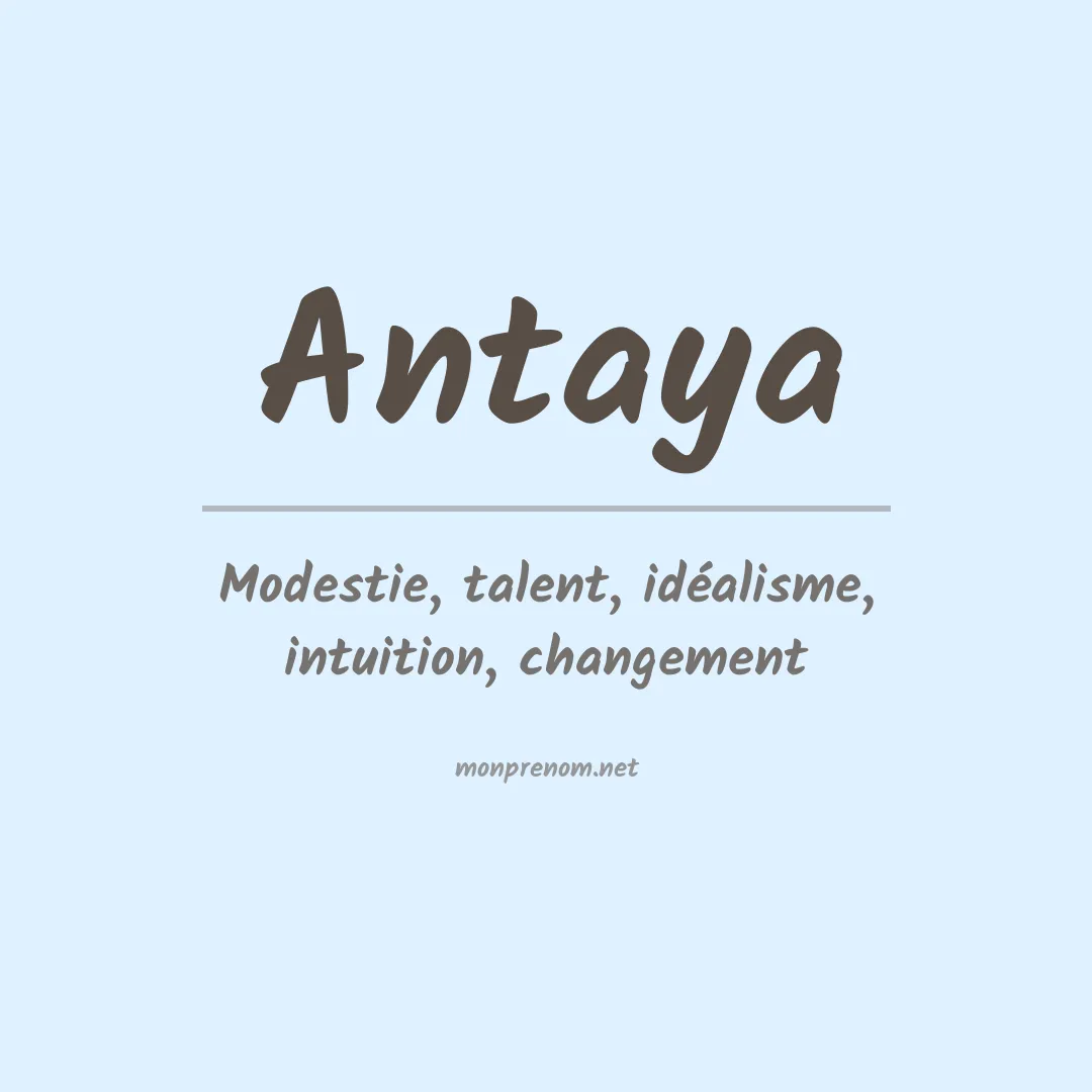 Prénom Antaya