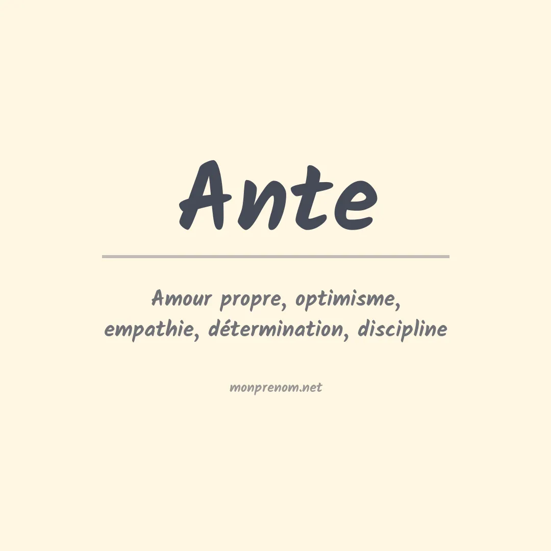 Prénom Ante