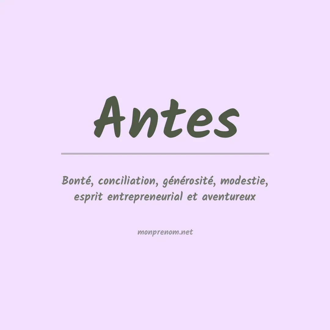 Prénom Antes