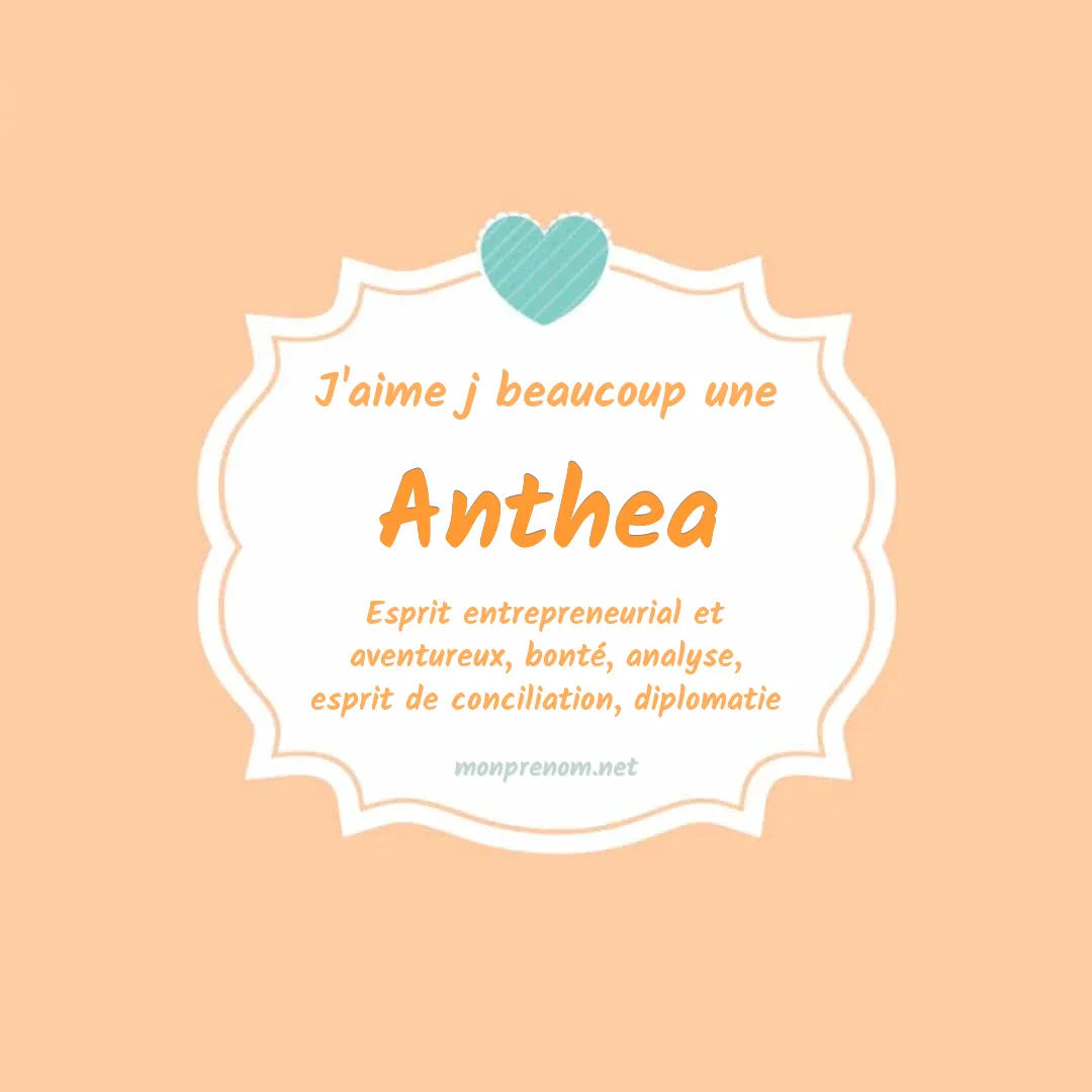 J'aime beaucoup Anthea