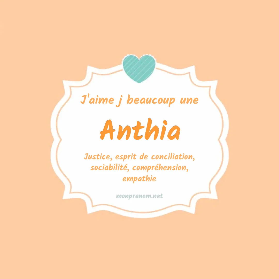 J'aime beaucoup Anthia
