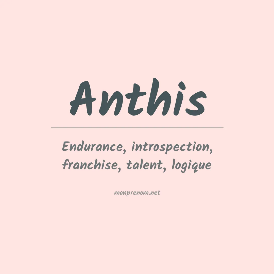Prénom Anthis