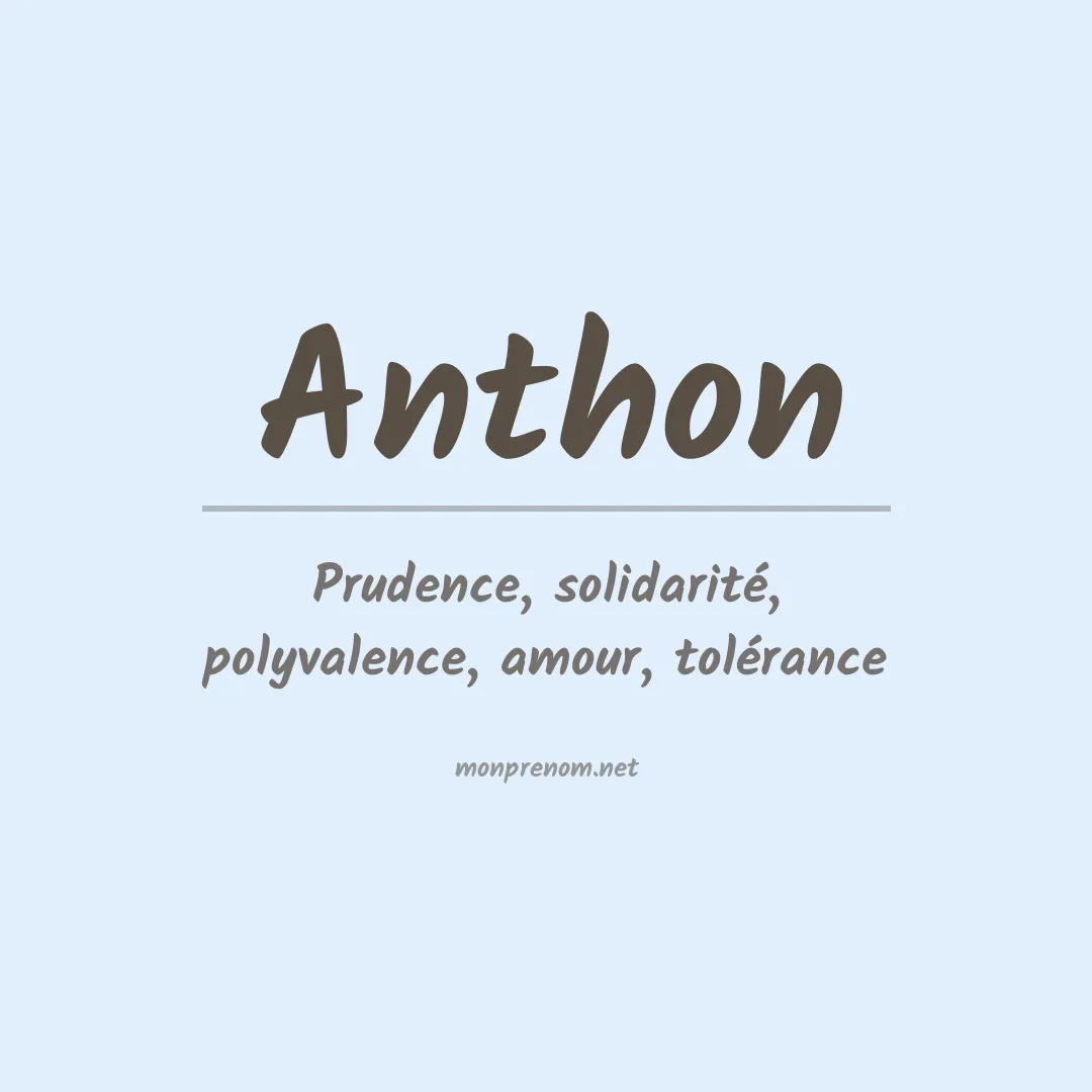 Prénom Anthon