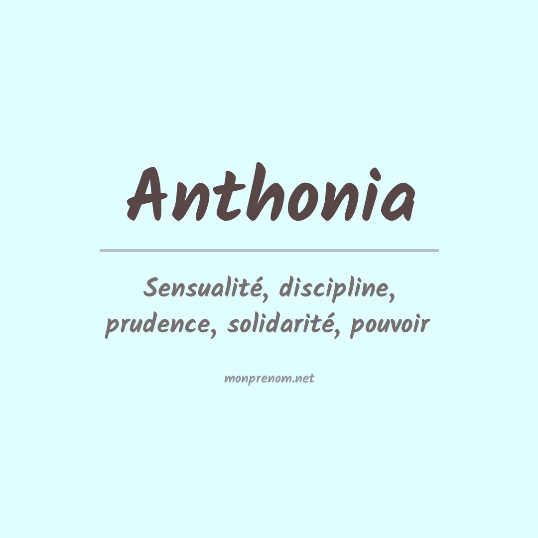 Prénom Anthonia