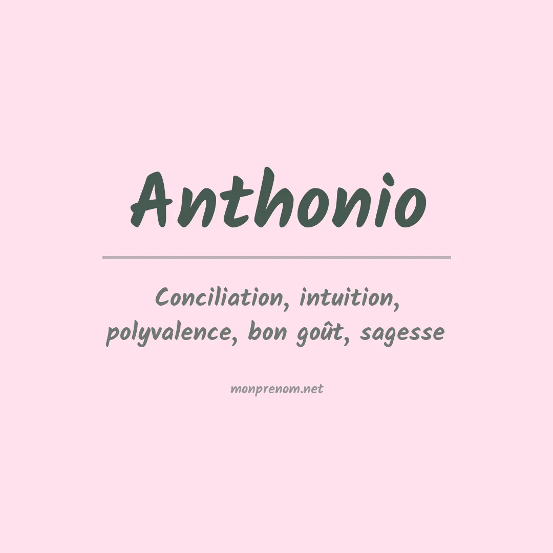 Prénom Anthonio