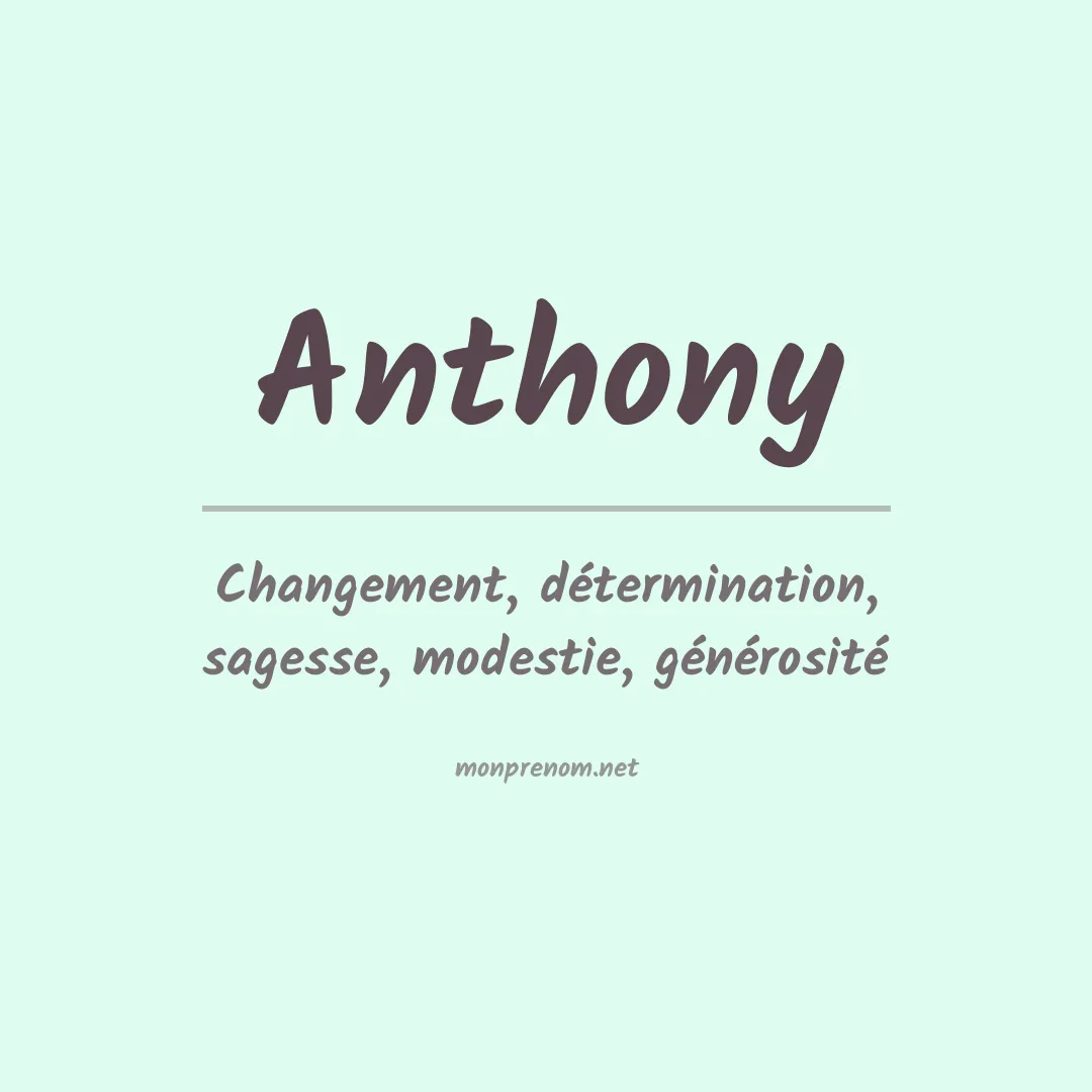 Prénom Anthony