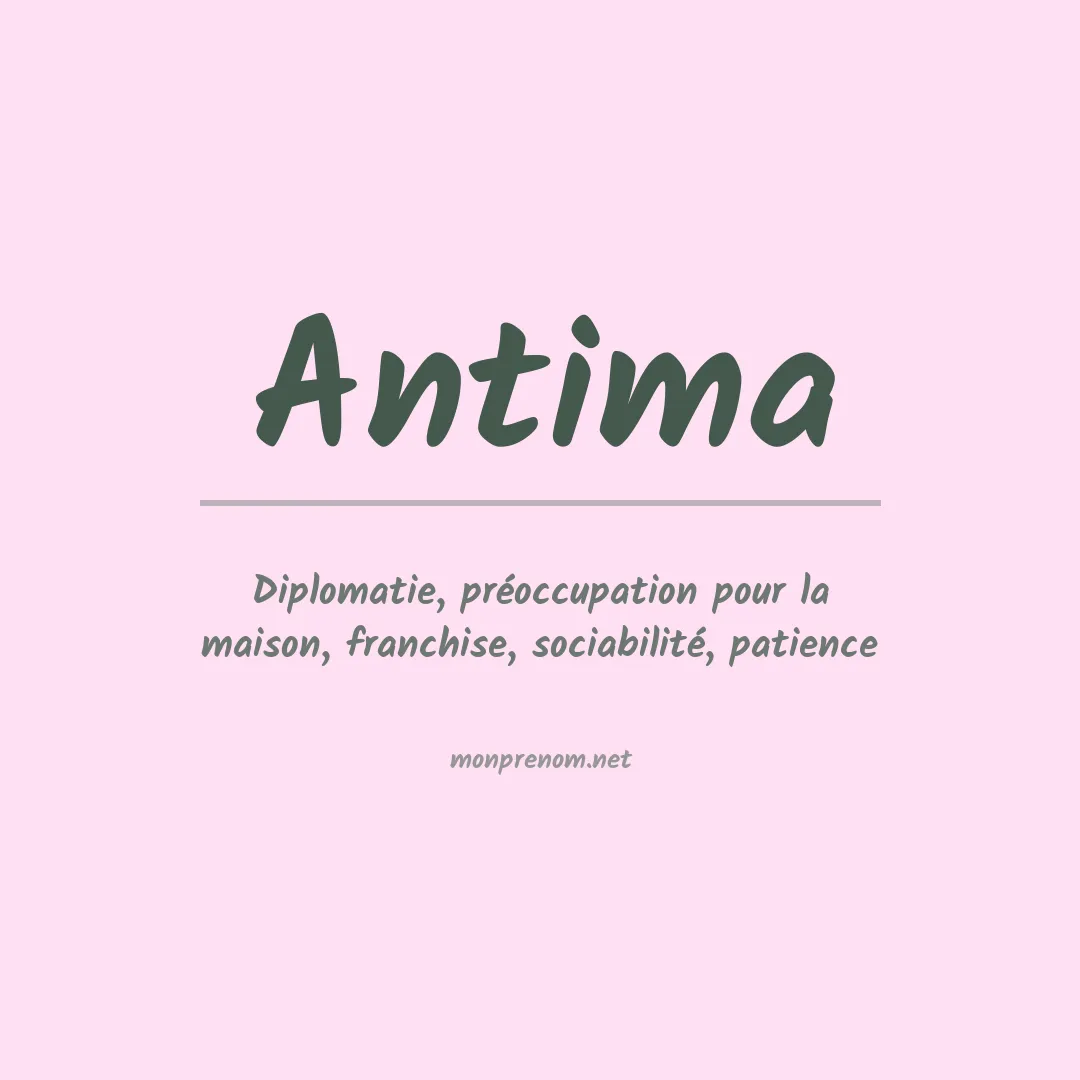 Signification du prénom Antima