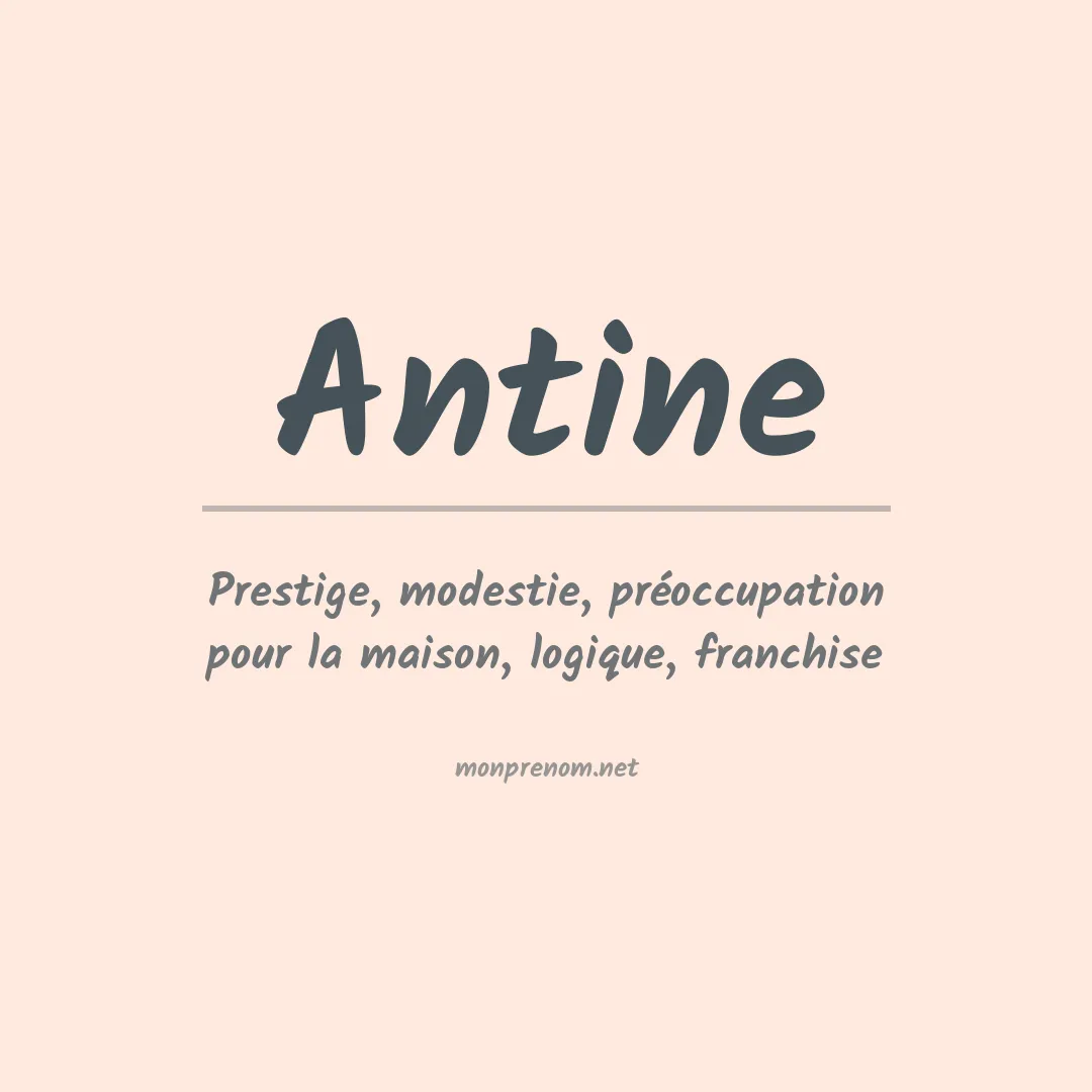 Prénom Antine