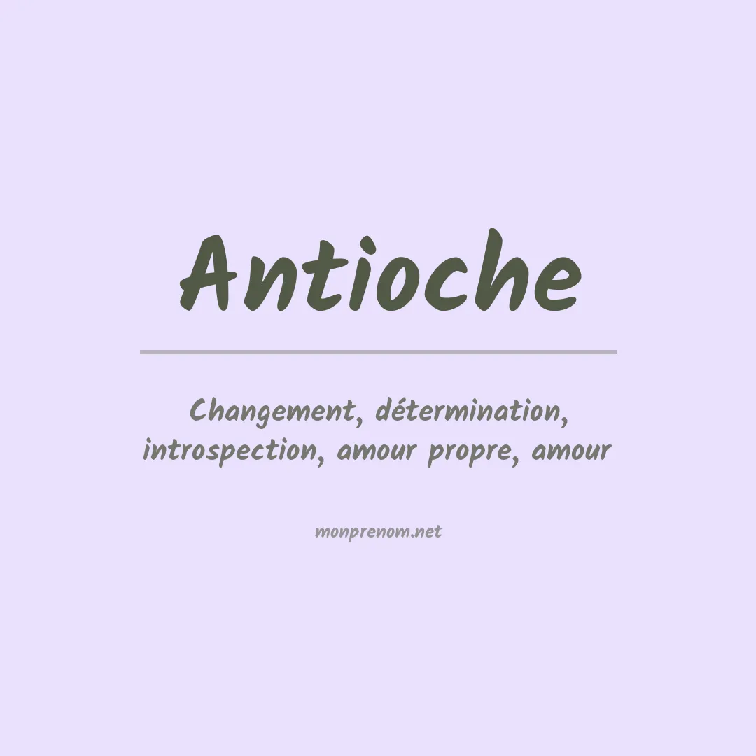 Prénom Antioche