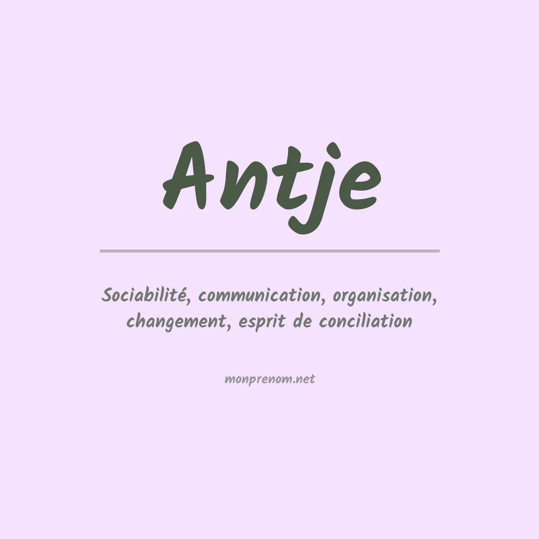 Prénom Antje
