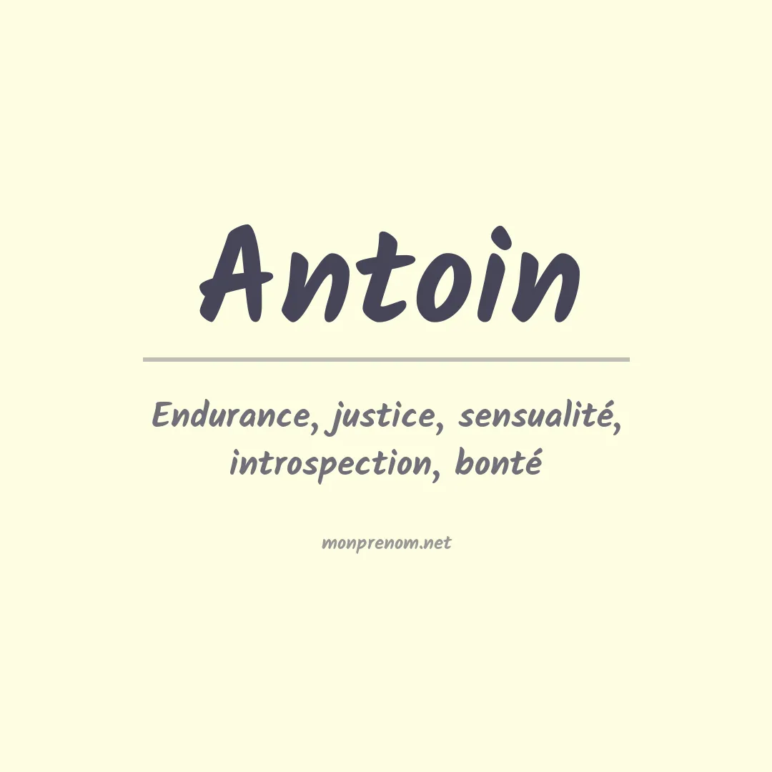 Prénom Antoin