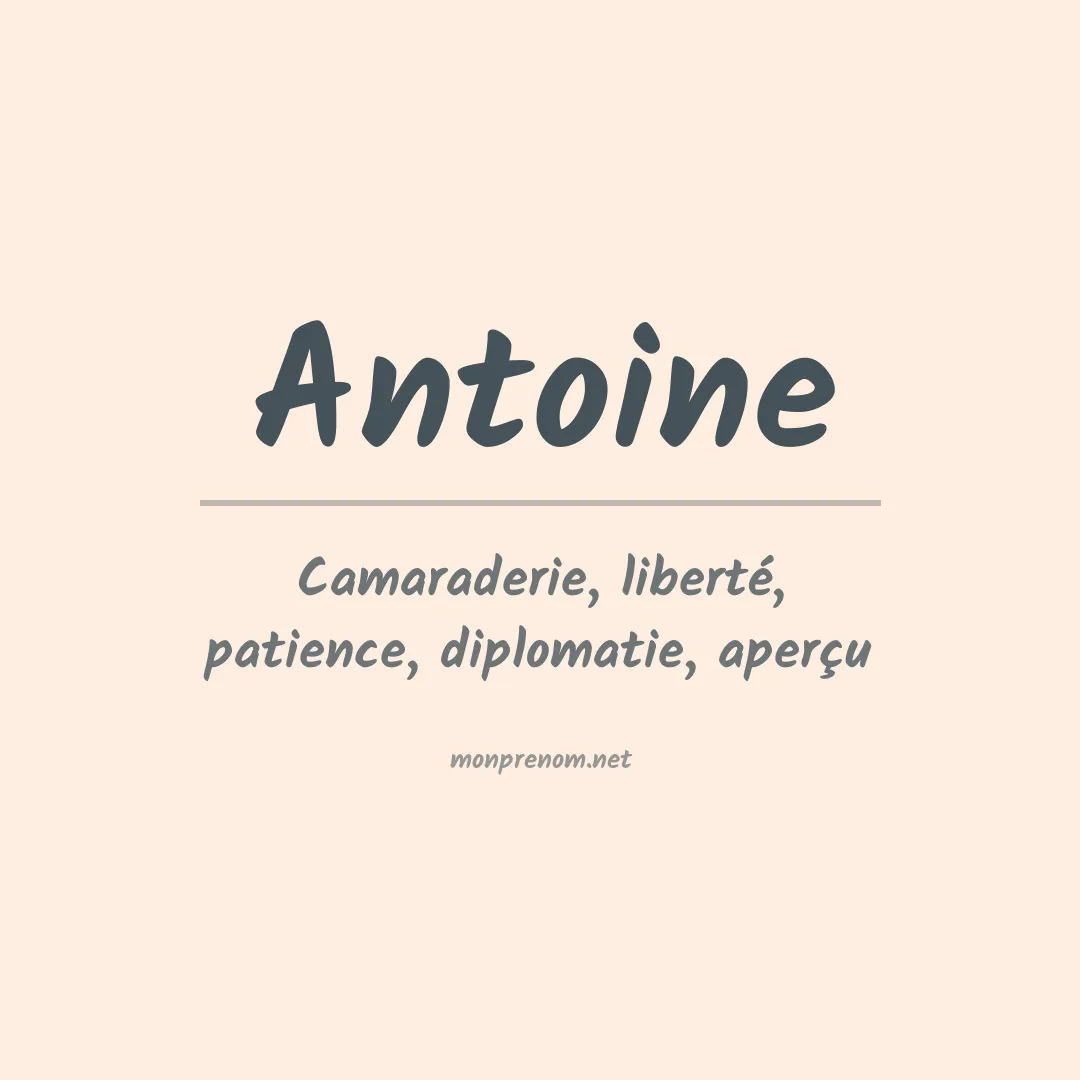 Prénom Antoine