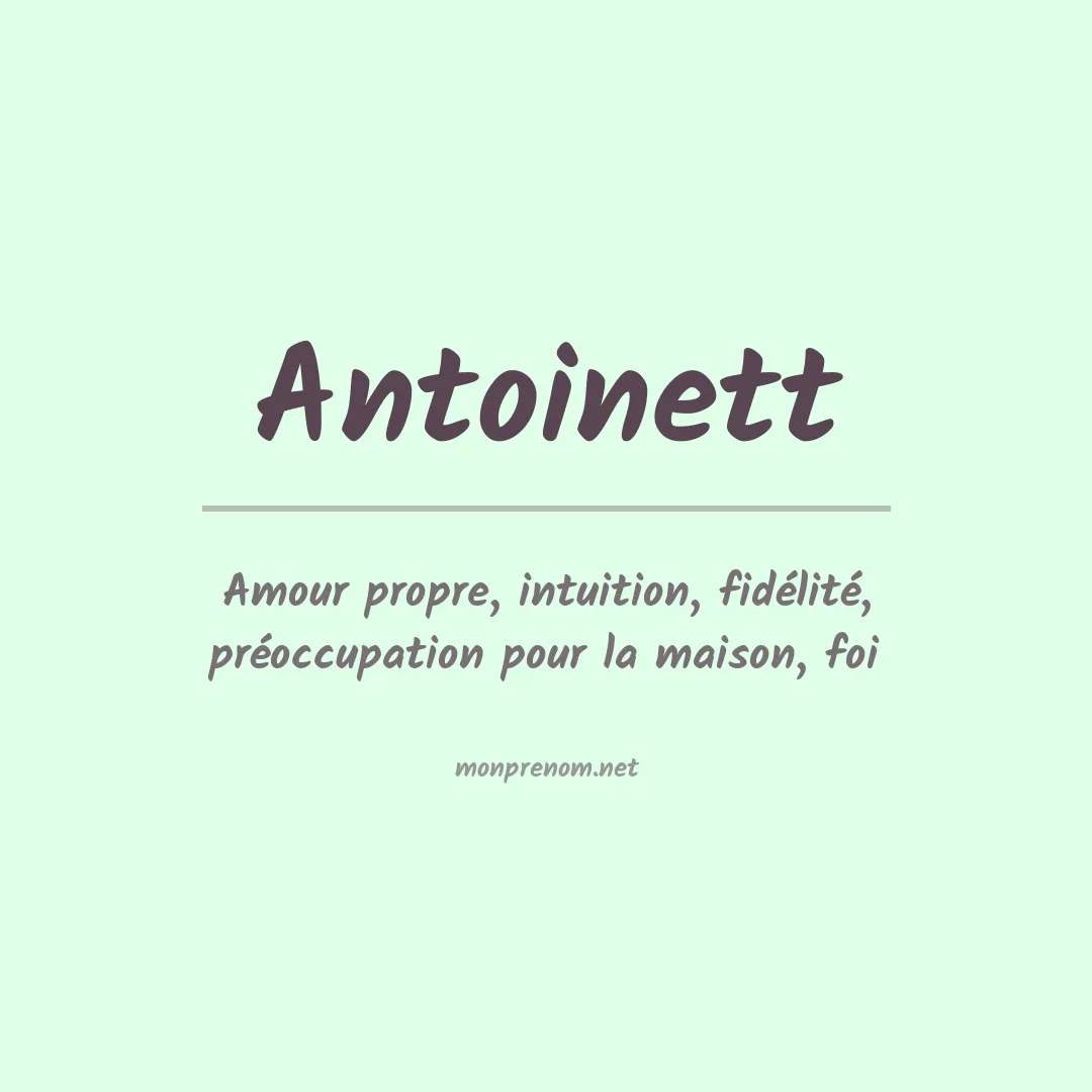 Prénom Antoinett