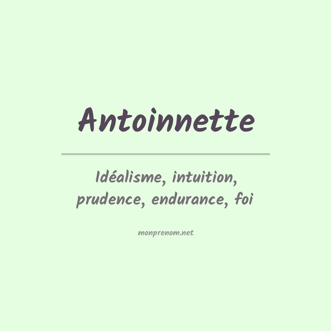 Prénom Antoinnette