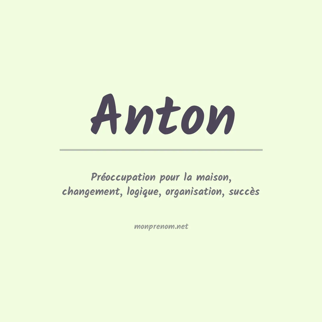 Prénom Anton