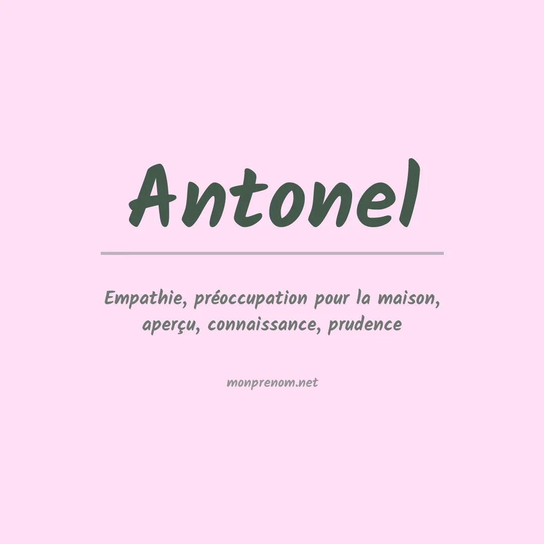 Prénom Antonel