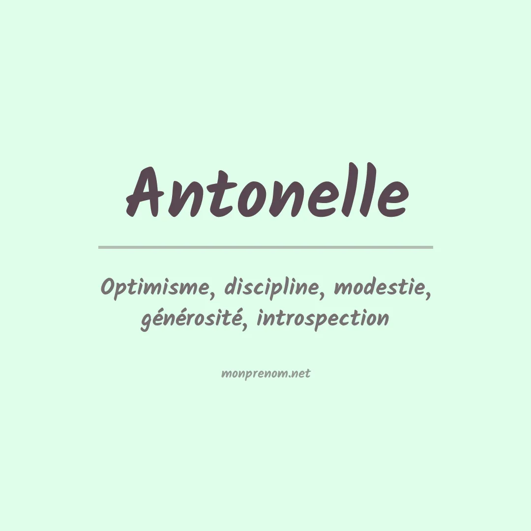 Signification du prénom Antonelle